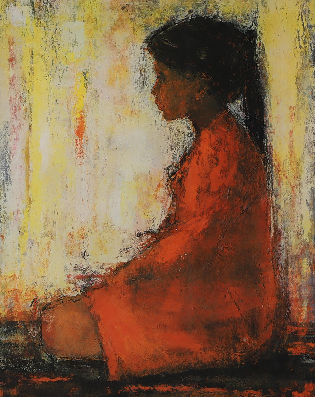 CHRISTIAN BJÖRN LARSEN. After. Girl in thoughts, print, signed in print.