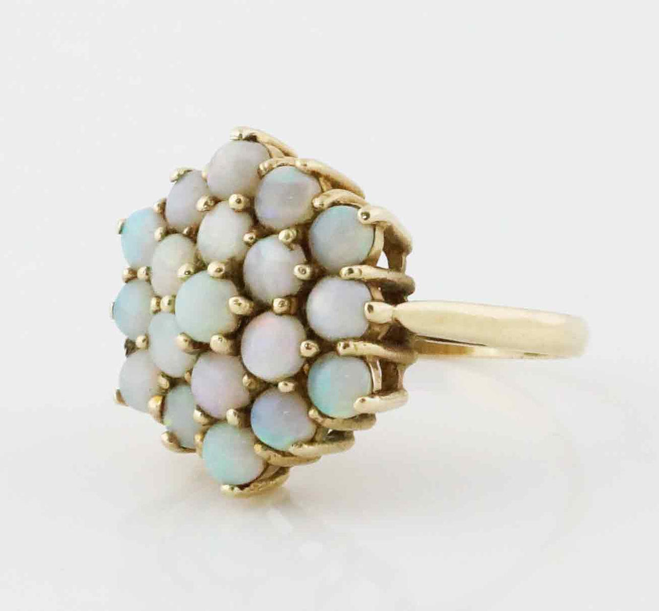 RING, Gold 9K, opal duplicates.