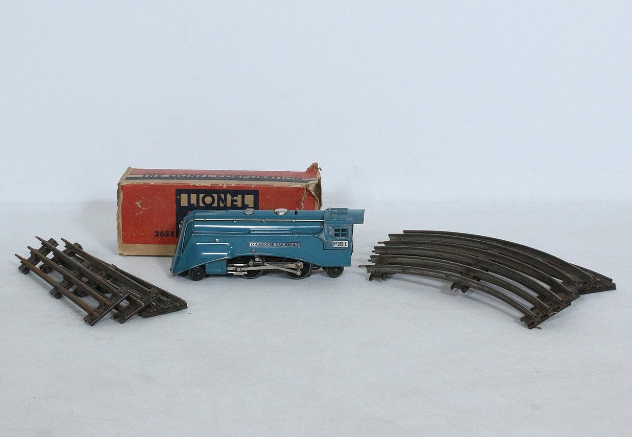 LIONEL ELECTRIC TRAINS, Amerika. 'Commodore Vanderbilt No. 265-E' mit Schienen.