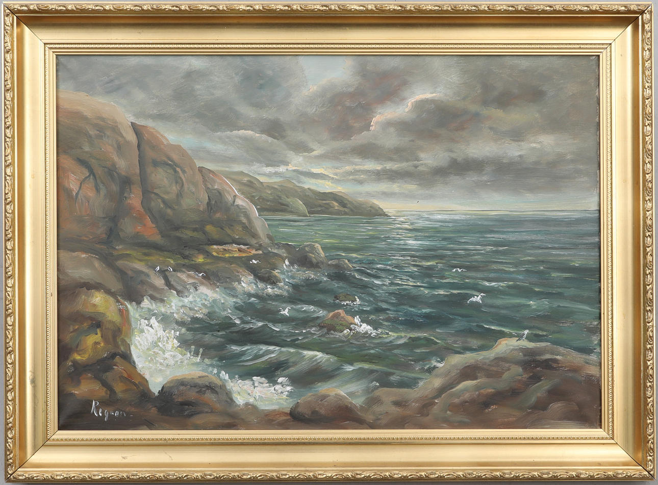 OIDENTIFIERAD KONSTNÄR. oil on canvas, signed.