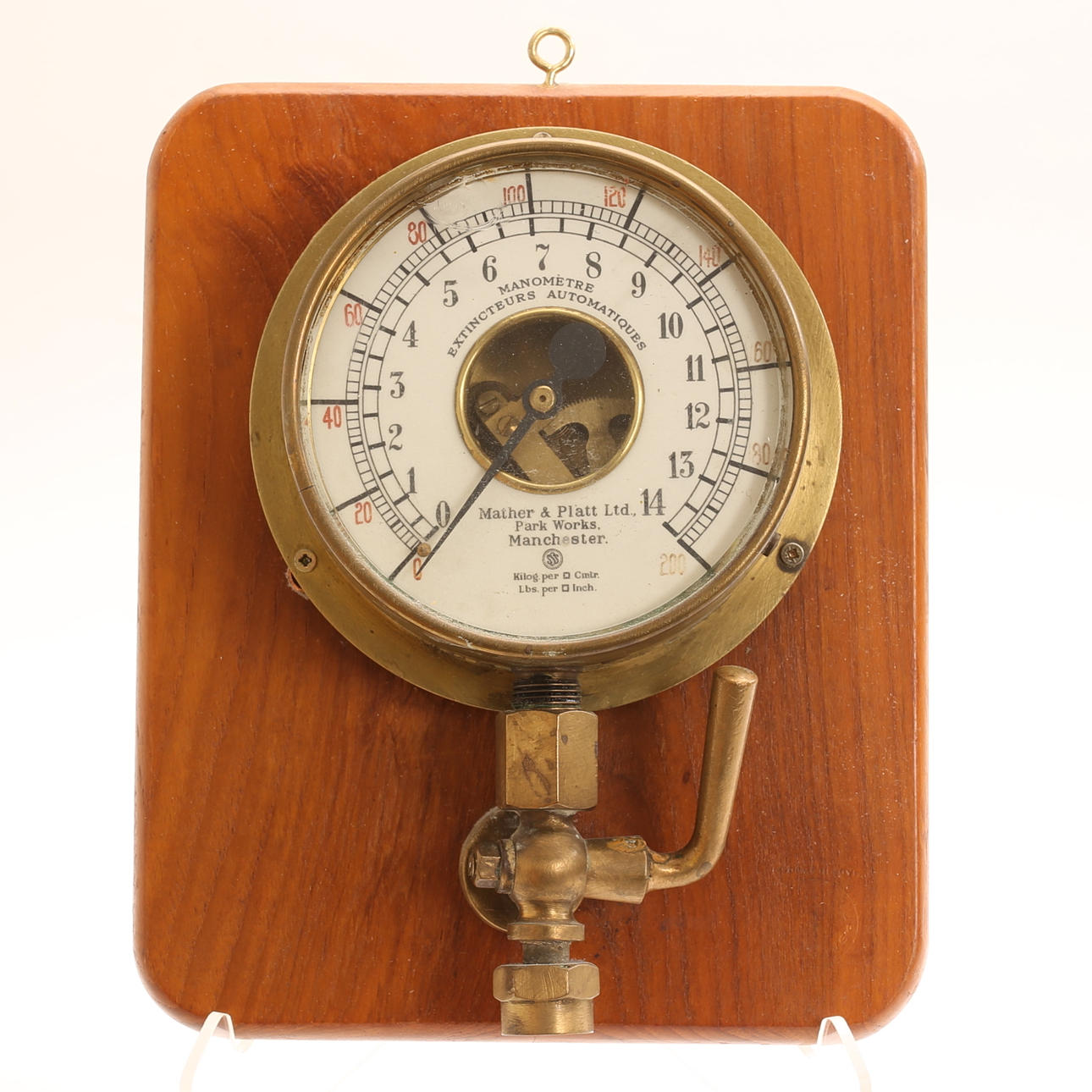 MANOMETER, messing, Mather & Platt Ltd, Manchester.