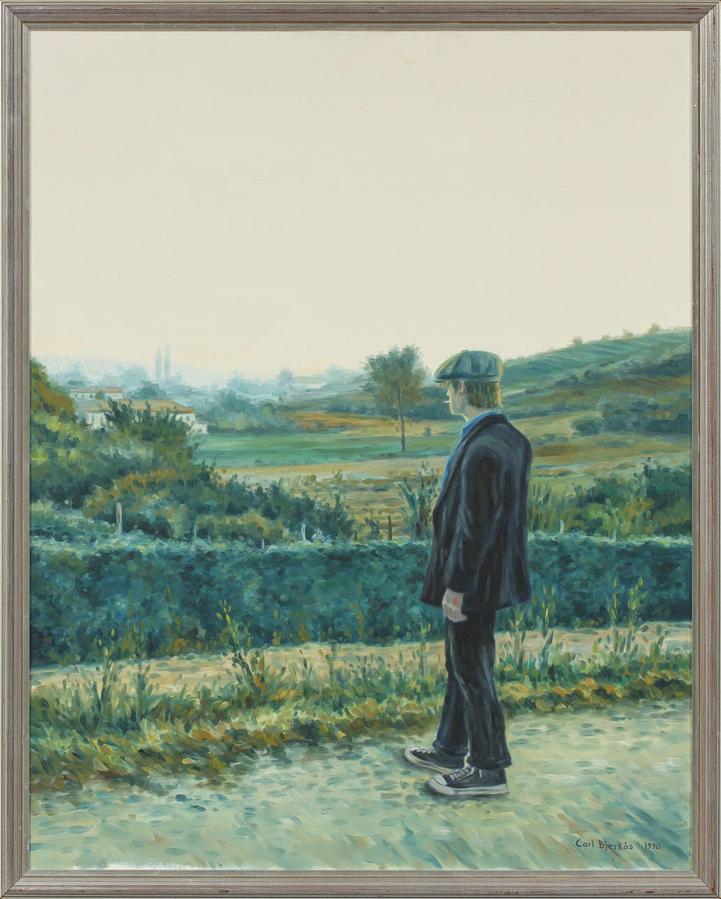 CARL BJERKÅS. Olja på duk, signerad samt daterad 1990.