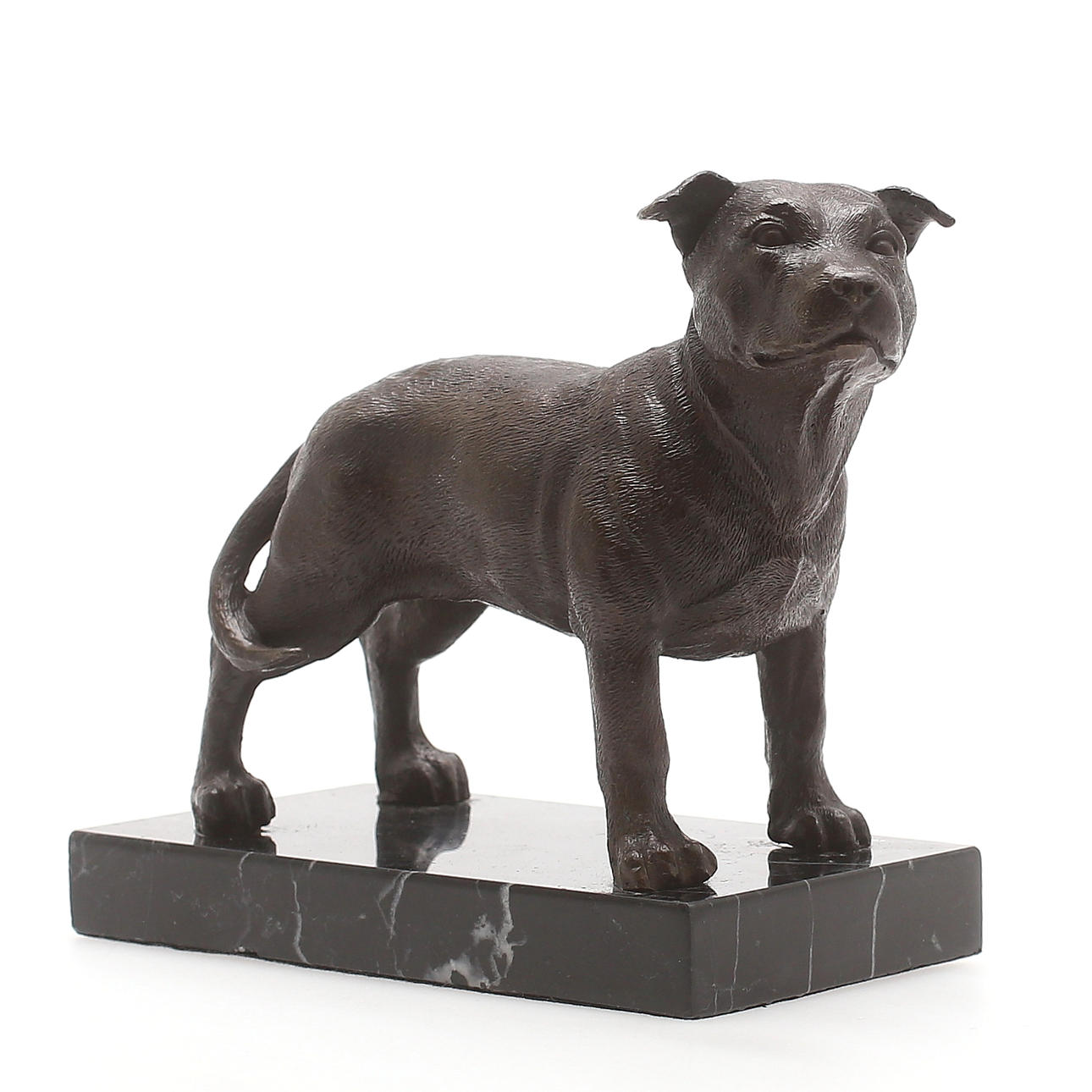 BRONSSKULPTUR, hund, osignerad, 1900-talets andra hälft.