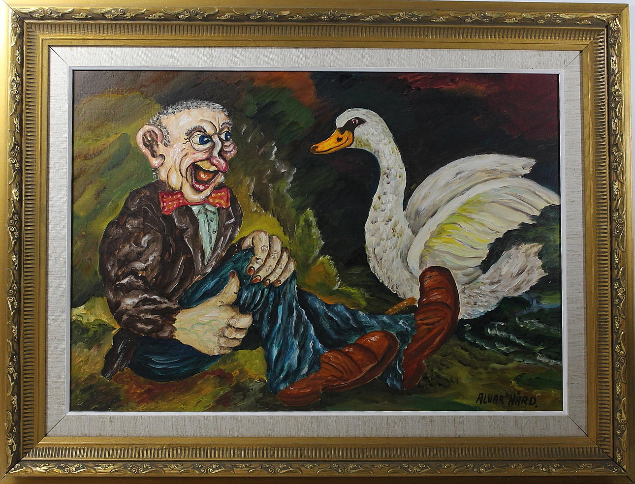 ALVAR HÅRD. olja på duk, signerad.