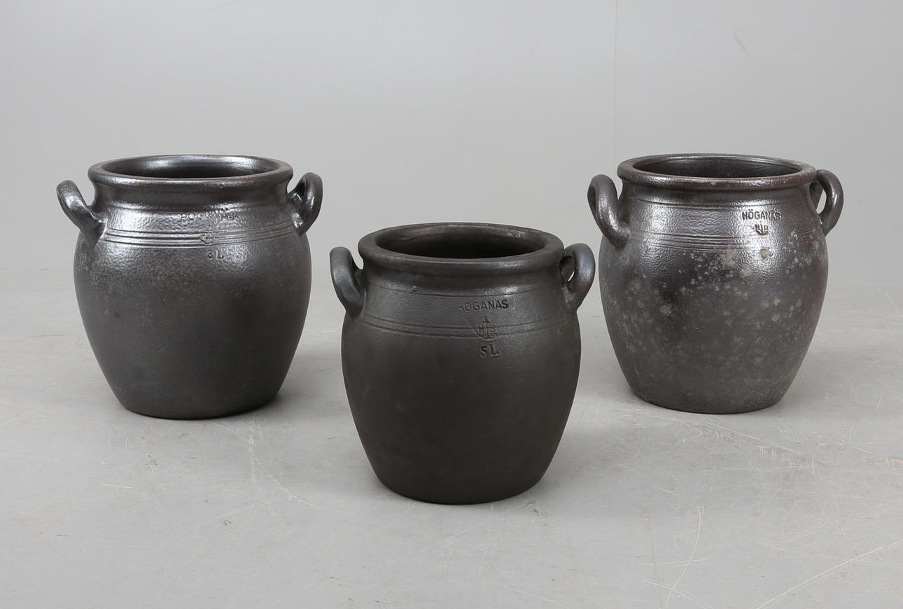 KRUS, 3 delar, saltglaserat stengods, Höganäs.