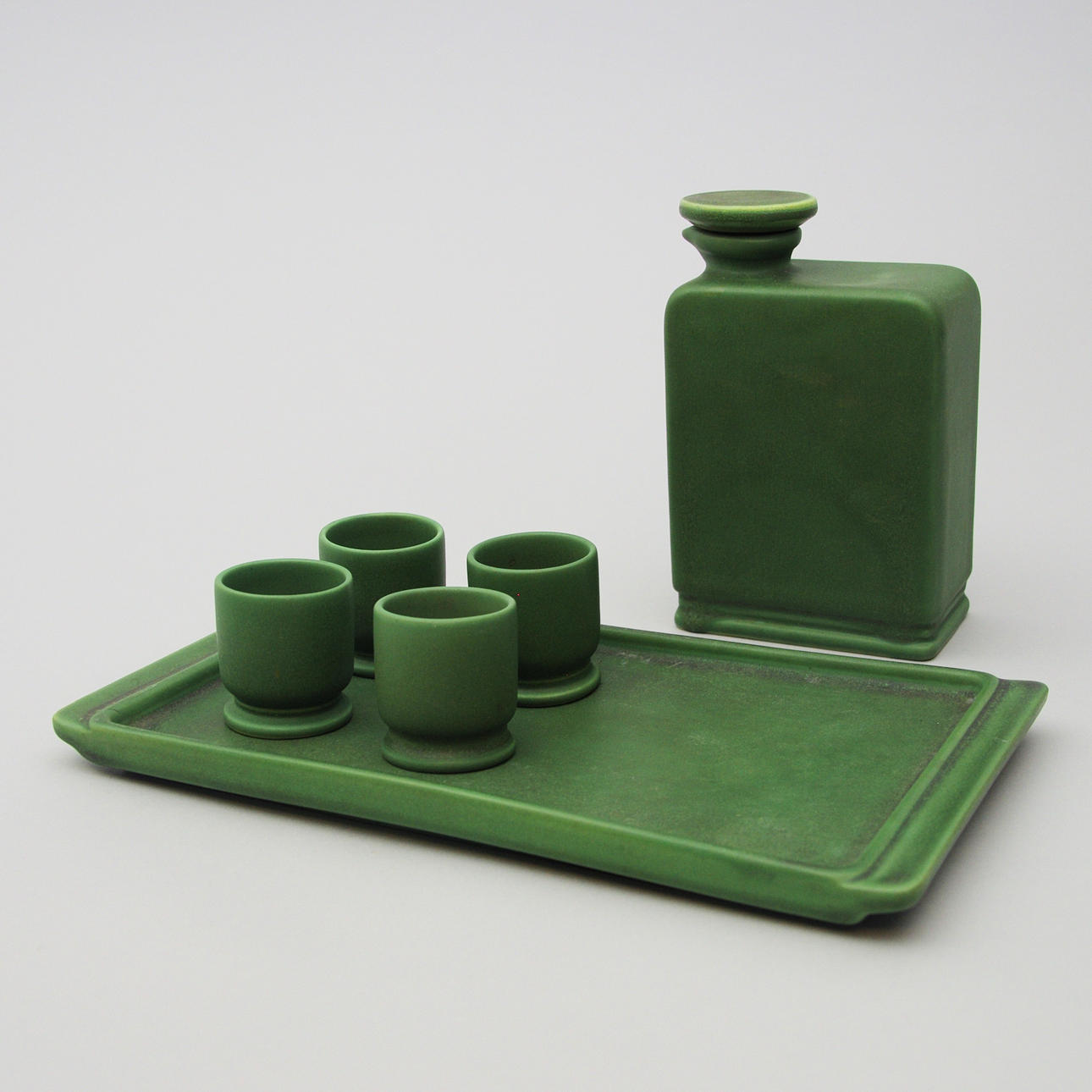 KARAFF MED FAT OCH GLAS, "Plano", modell Nylund, Rörstrand.