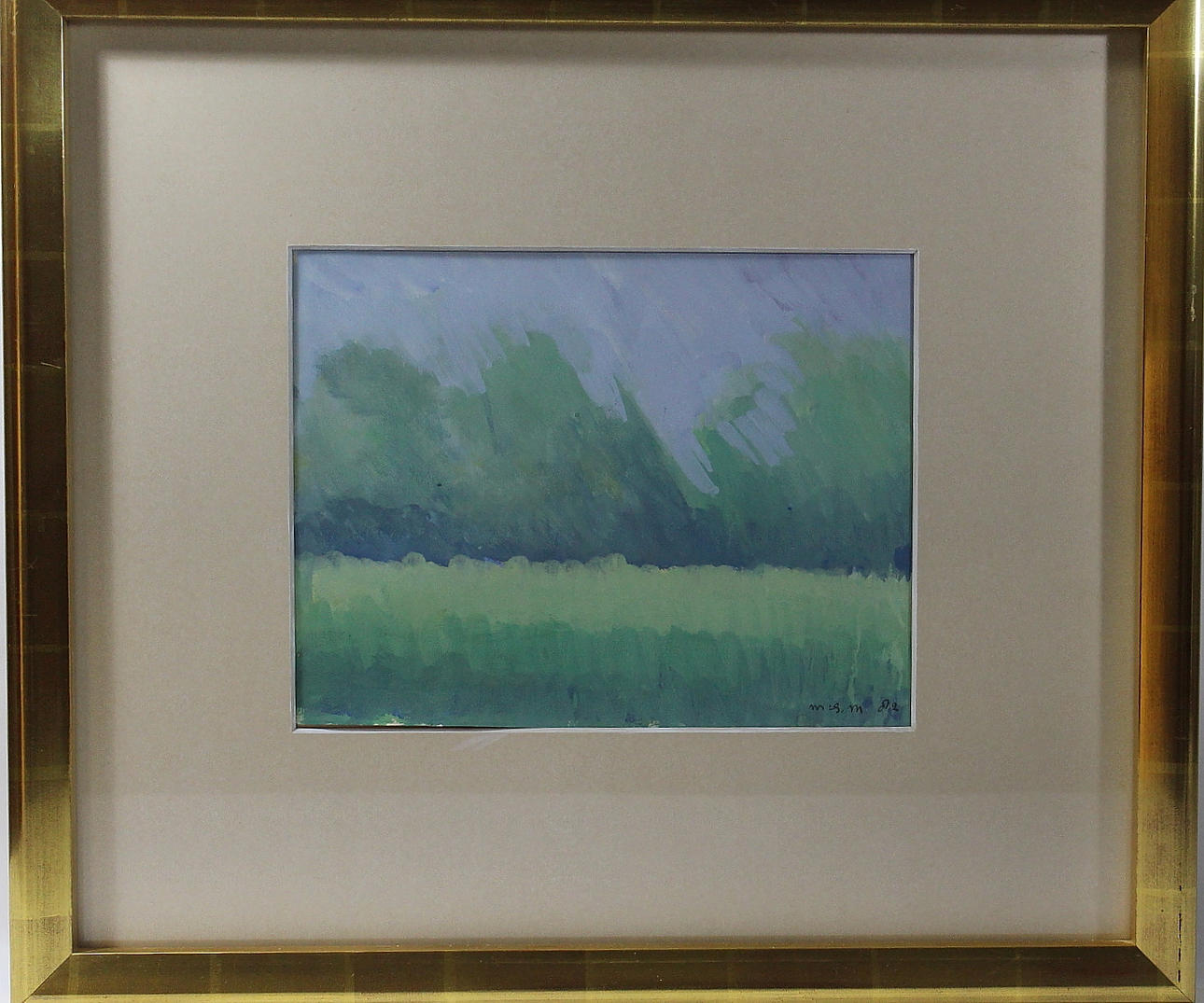 MARY MOGET SCHALLENBERG. passtell, landskap, monogramsignerad.