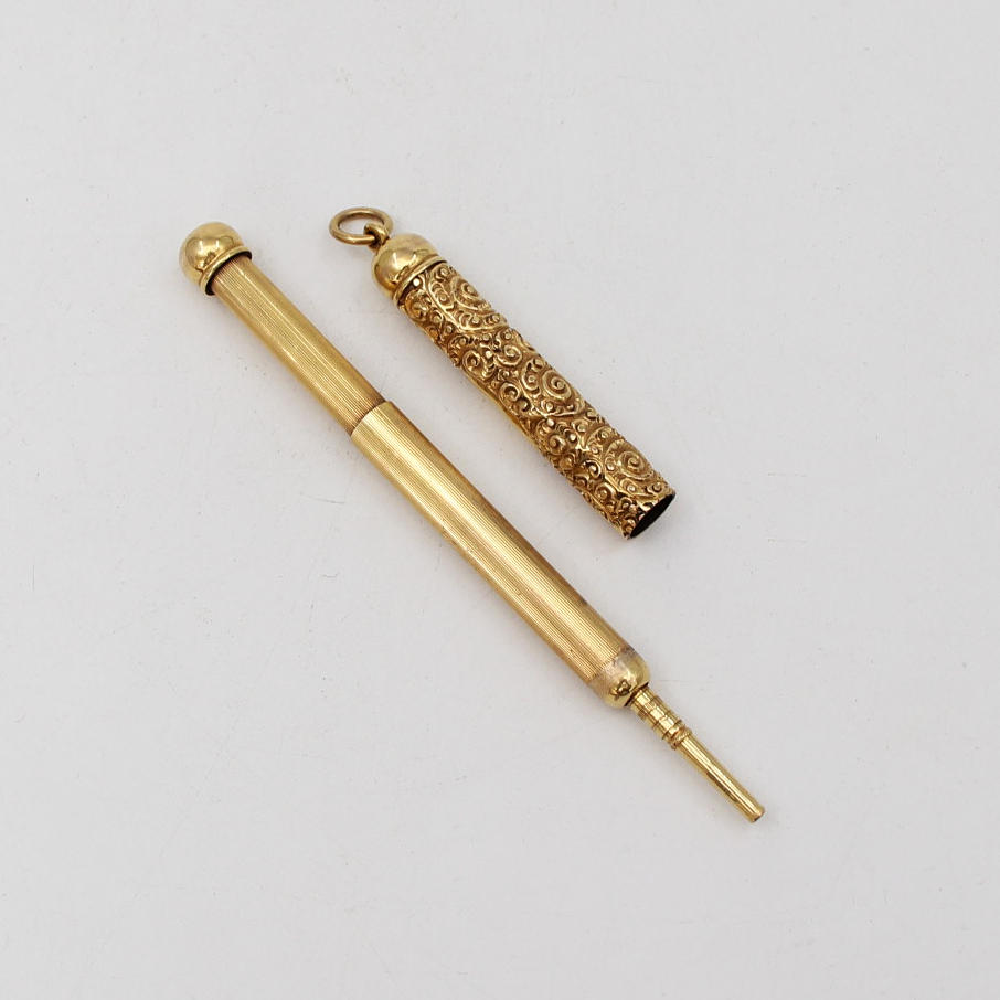 14K GULDPENNA, ETUIET FÖRGYLLT.