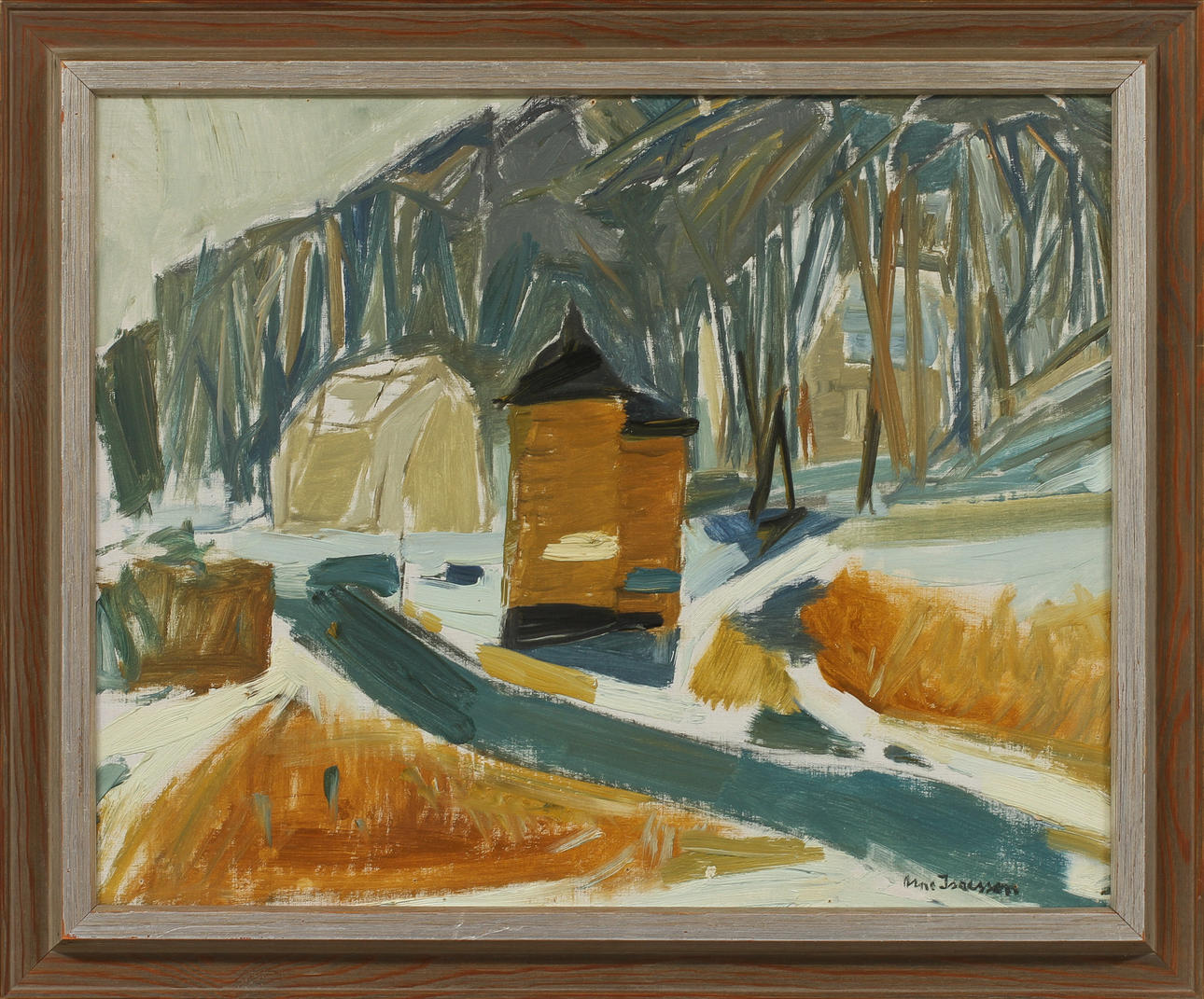 ARNE ISACSSON. Landskap, olja på duk, signerad.