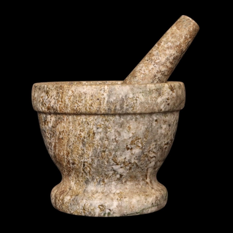 Un mortero de mármol, siglo XX.