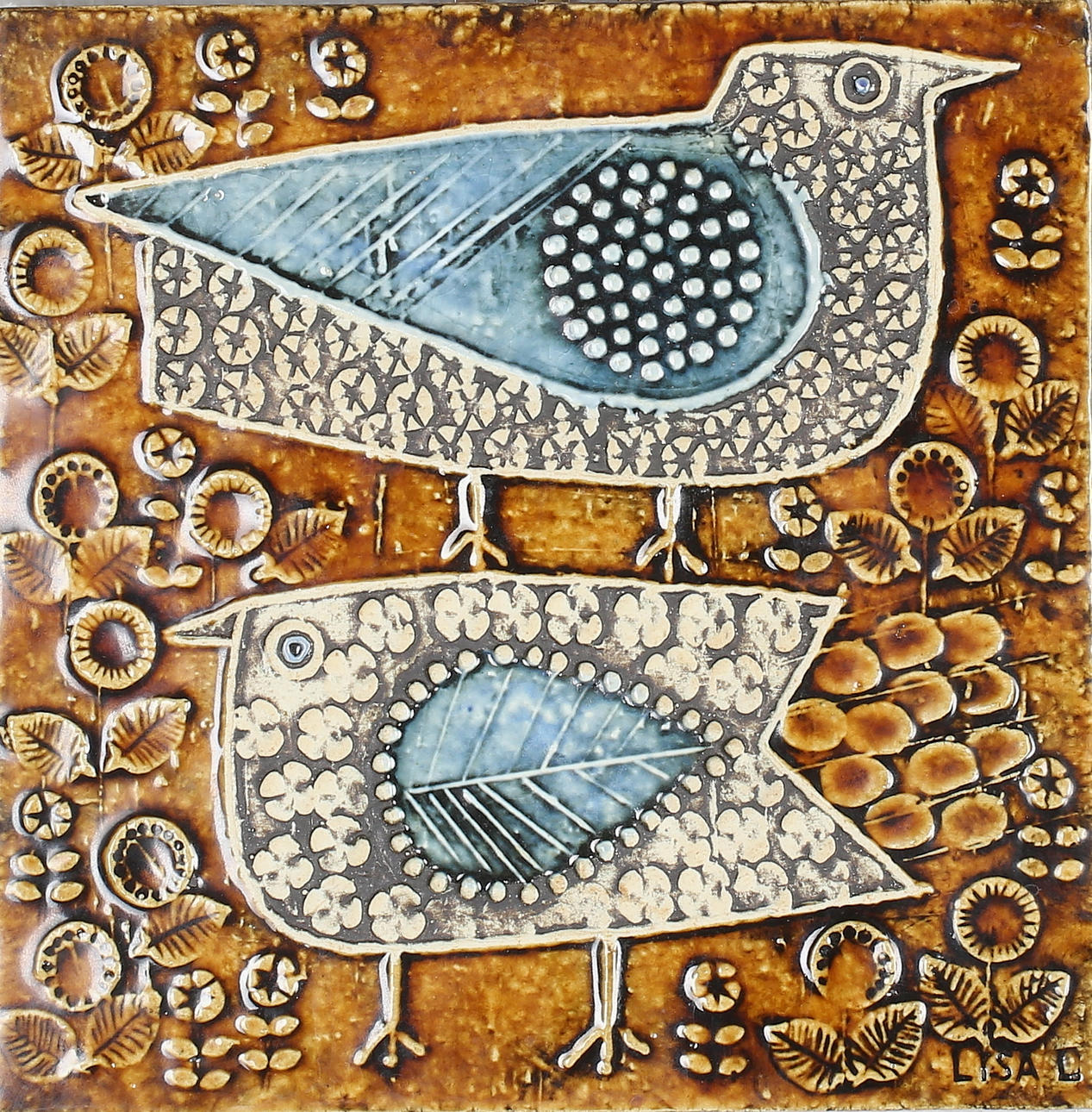 VÄGGRELIEF, stengods, Lisa Larson, Gustavsberg, 1900-talets andra hälft.