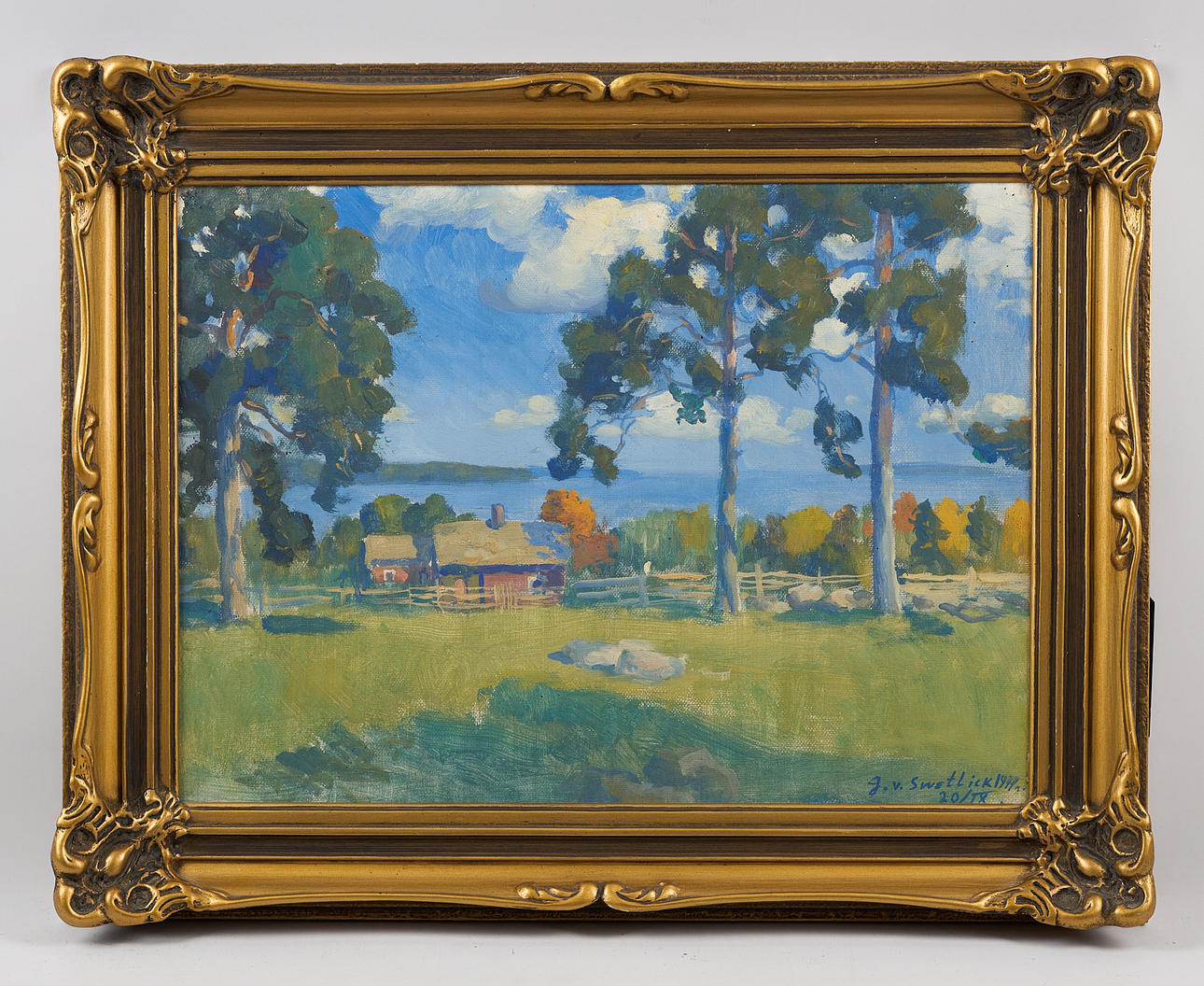 GEORGES VON SWETLIK. Early autumn day, signed and dated 20 IX 1944, tempera on panel.
