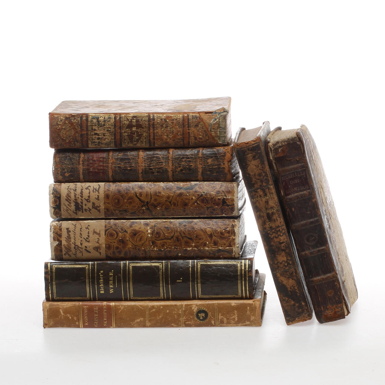 PARTI BÖCKER, 8 st, bland annat "Praktisches Handbuch für Kupferstichsammler, oder Lexicon....", Del 1 - 2, Joseph Heller, 1823.