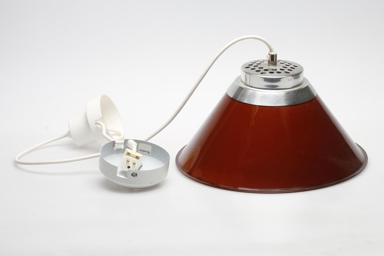 TAKLAMPA, "Mars", Per Sundstedt, Atelje Lyktan, 1900-talets andra hälft, höjd exklusive sladd 20 cm.