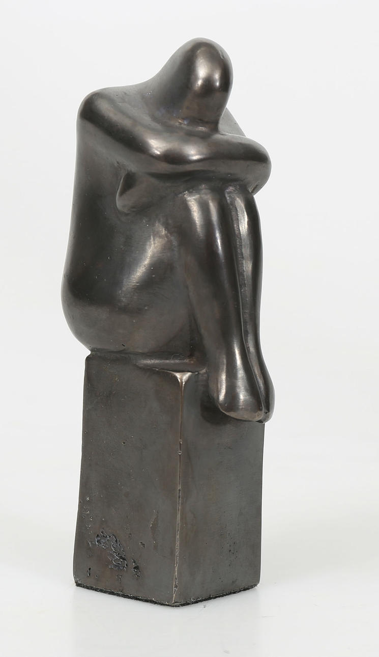 LISA LARSON. Skulptur, brons, "Tänkaren", numrerad 852, signerad.