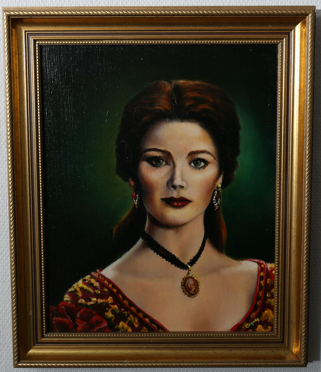 OIDENTIFIERAD KONSTNÄR. Olja på duk, Porträtt, signerad.