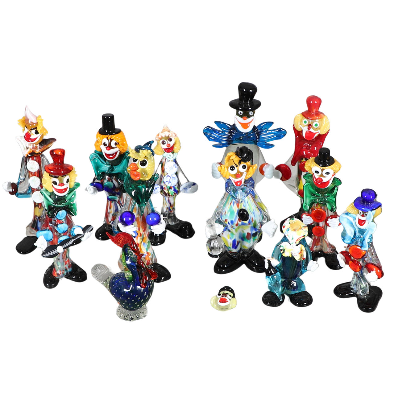 MURANO GLASS CLOWNS.
