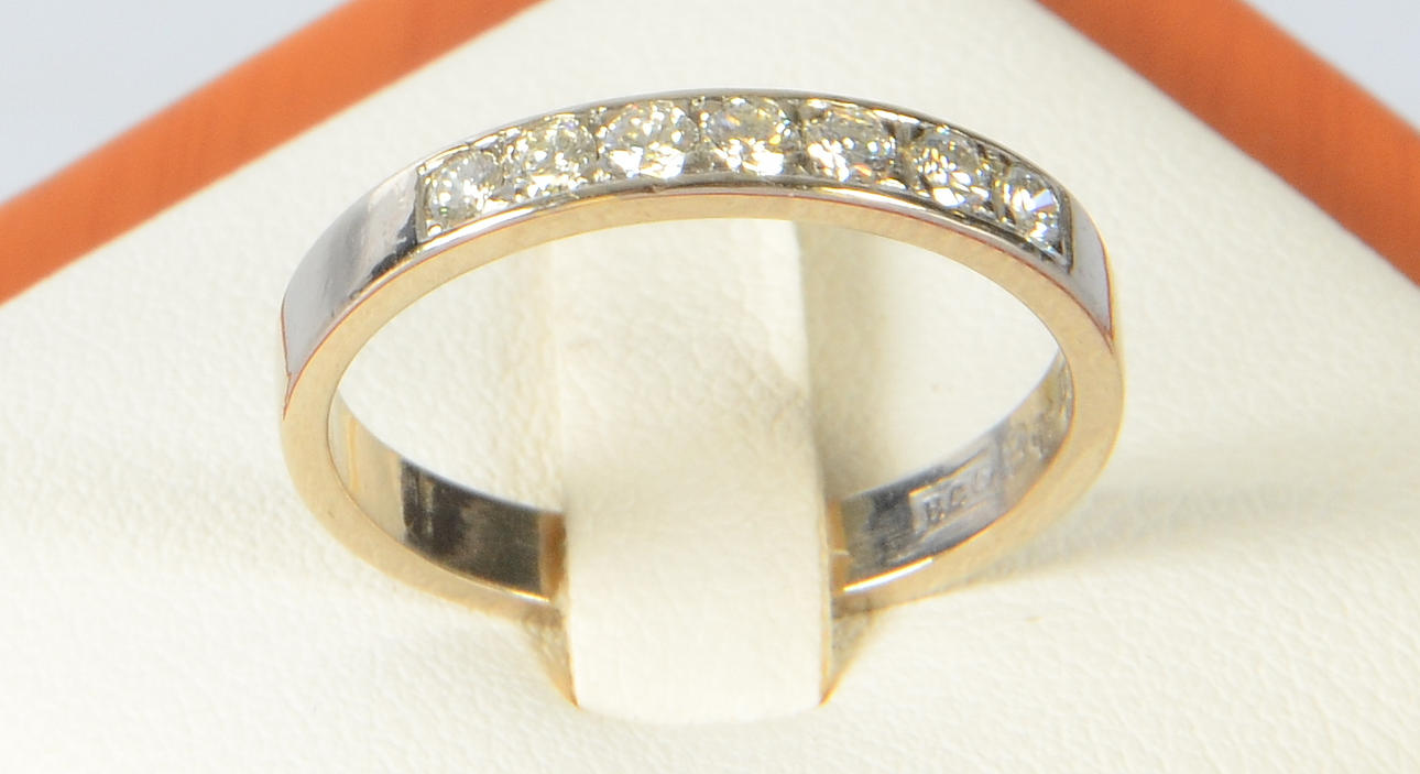 DIAMANTRING, 18K, vitguld, Bo Cedstam, Stockholm, 1975.