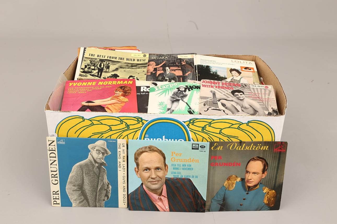 SINGLE OCH EP-SKIVOR, ca 300 mest 60-70-tal.