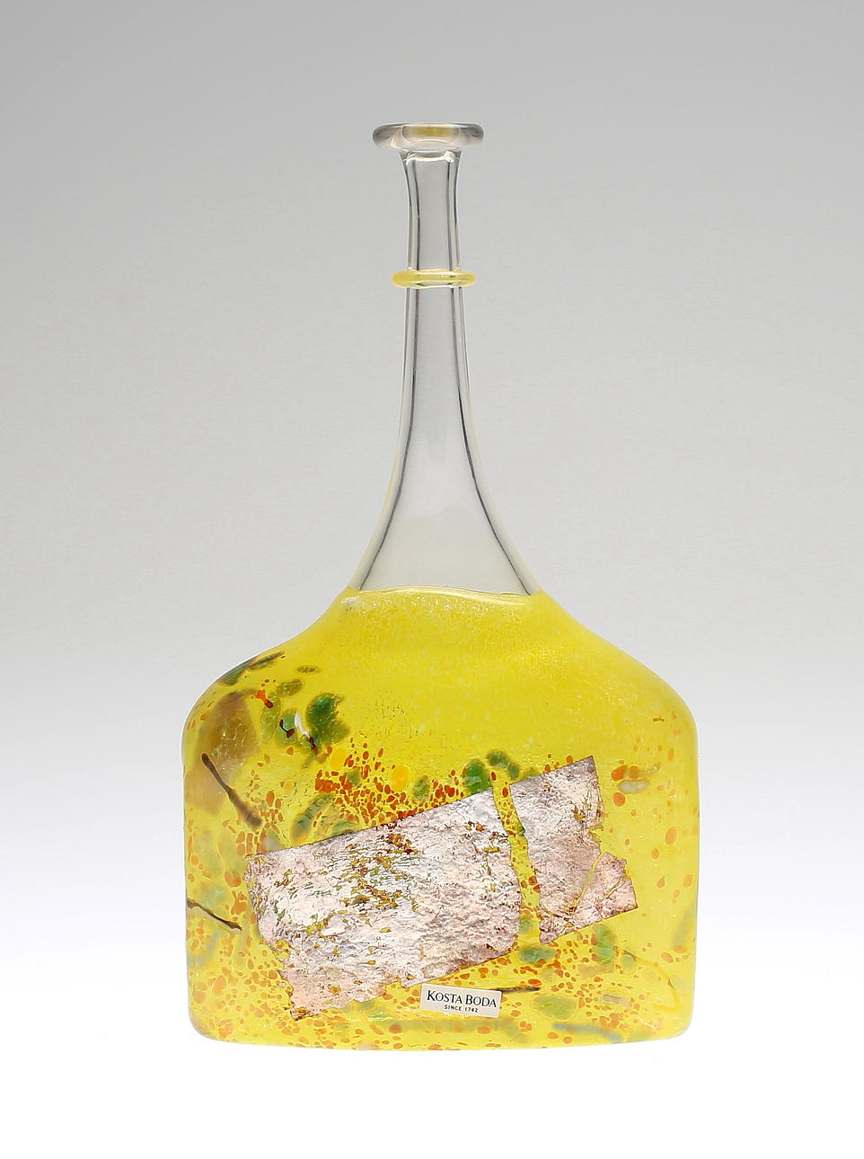 VAS / FLASKA, glas, Bertil Vallien, Kosta Boda, 1900-talets andra hälft.