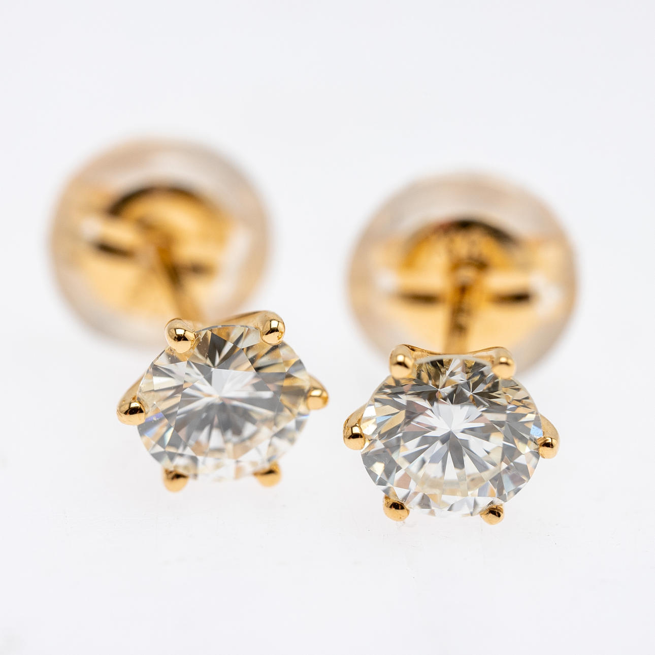 earrings with diamonds.