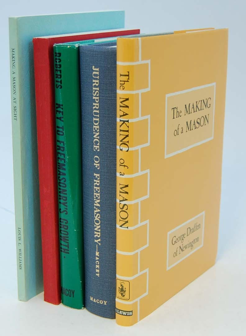 FRIMURERI. JURISPRUDENCE / MAKING /. Fem böcker om ritualer / making a mason etc.