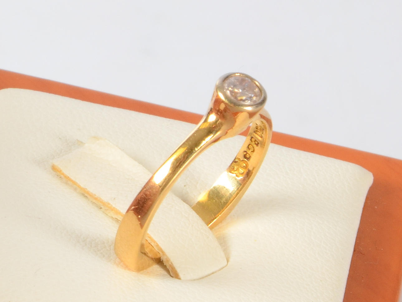 DIAMANTRING, 18K, Bent Gabrielsen Pedersen, Kolding.