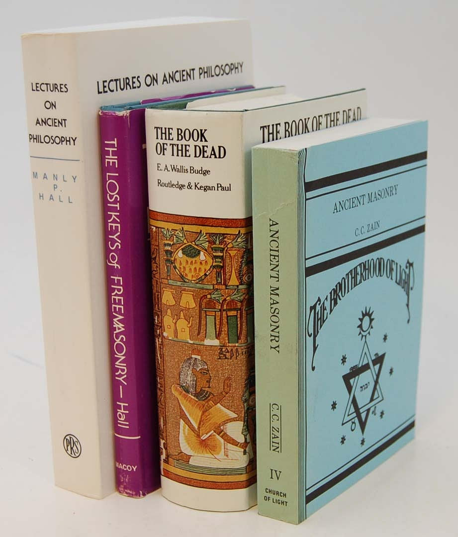 FRIMURERI. fyra böcker om Ancient philosophy / book of the dead mm.