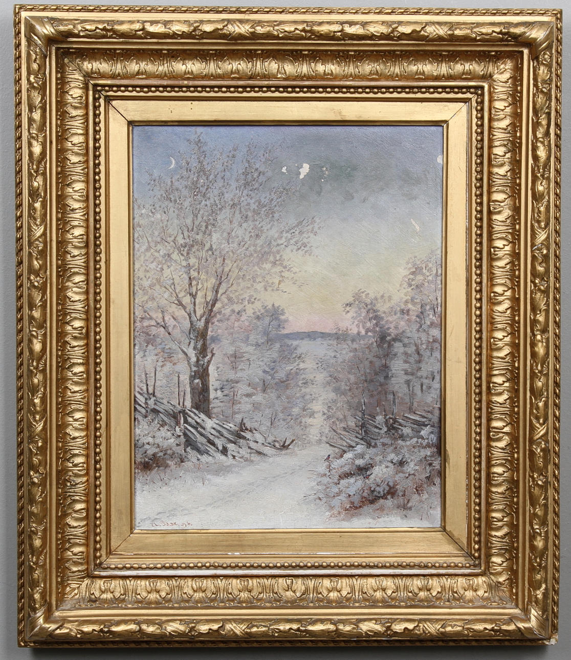 AMANDA BERGSTEDT. olja på duk, signerad, 1896.