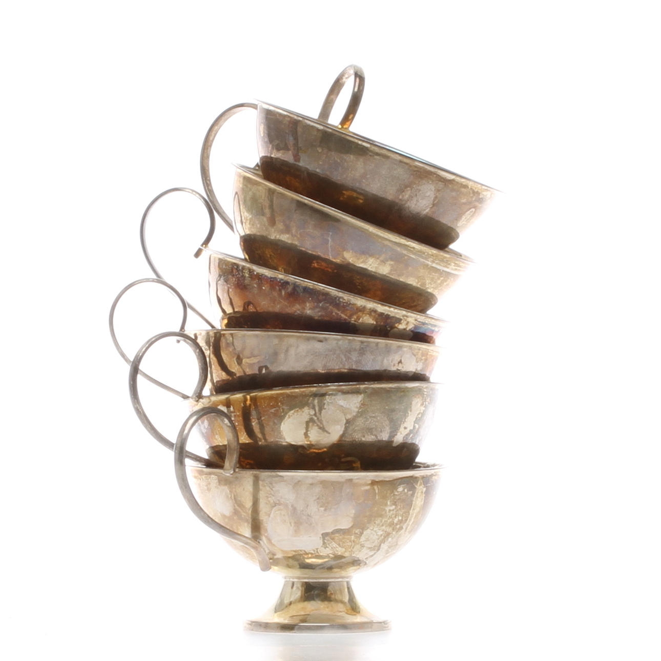 PUNSHMUGGAR, 4+2 st, silver, 1900-tal.