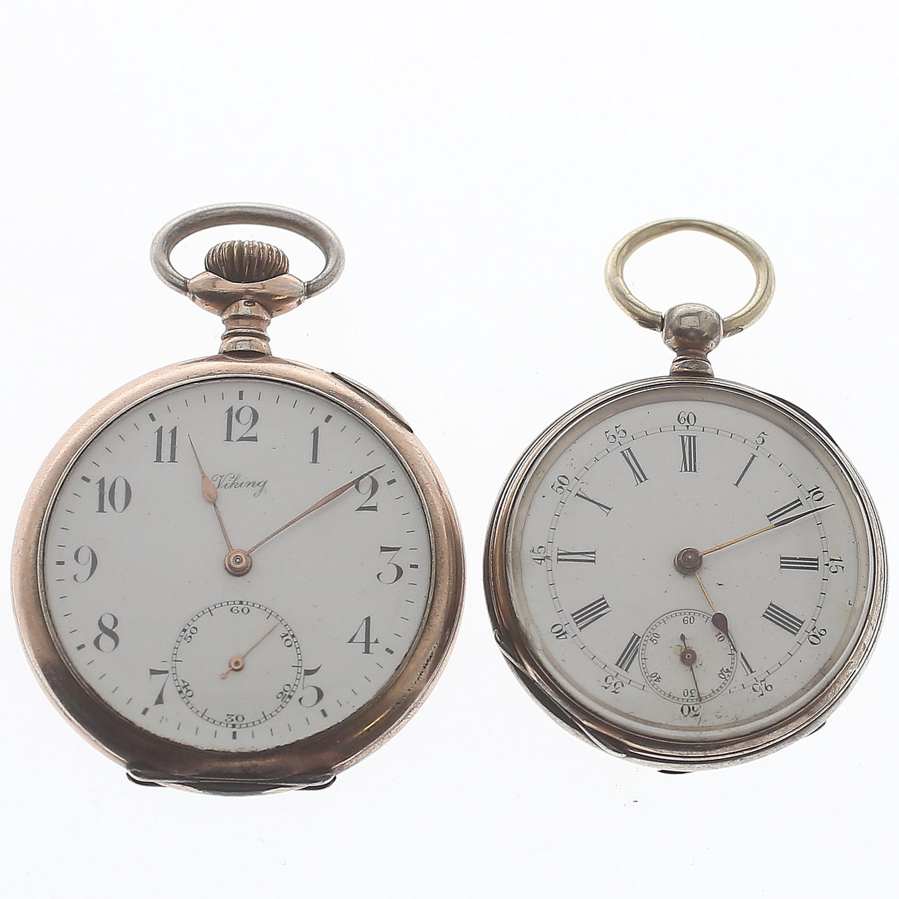 FICKUR, 2 st, silver samt metall, 1900-tal.