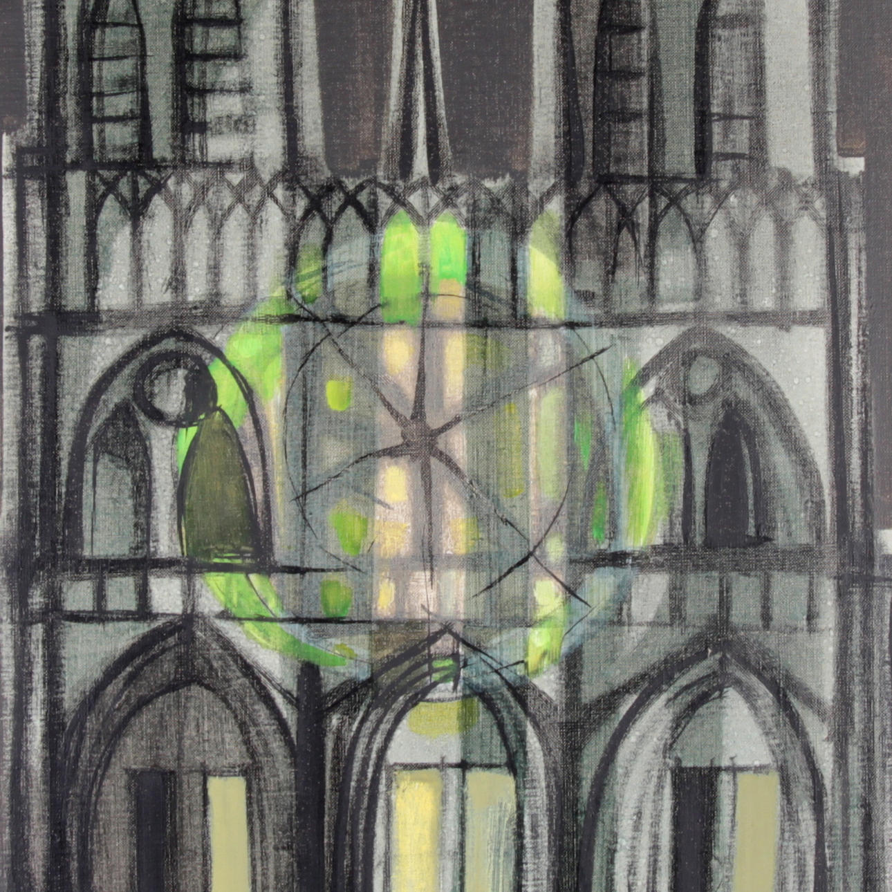 STURE WIKSTRÖM. Olja på duk, Notredam, signerad.