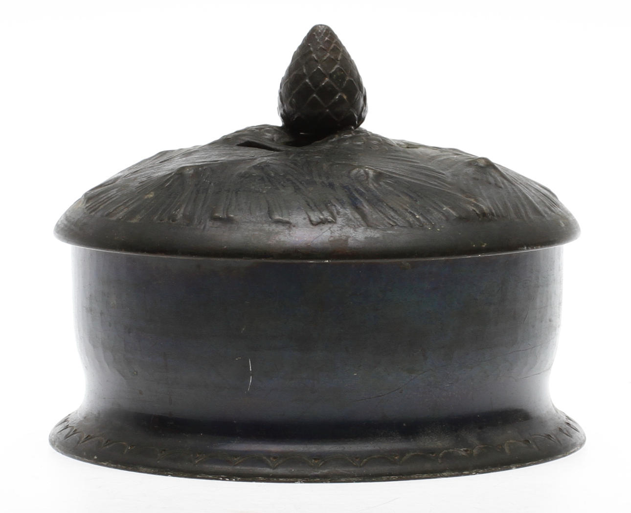 SKÅL MED LOCK, tenn, jugend, AB Gamla Santessonska tenngjuteriet, Stockholm 1911.