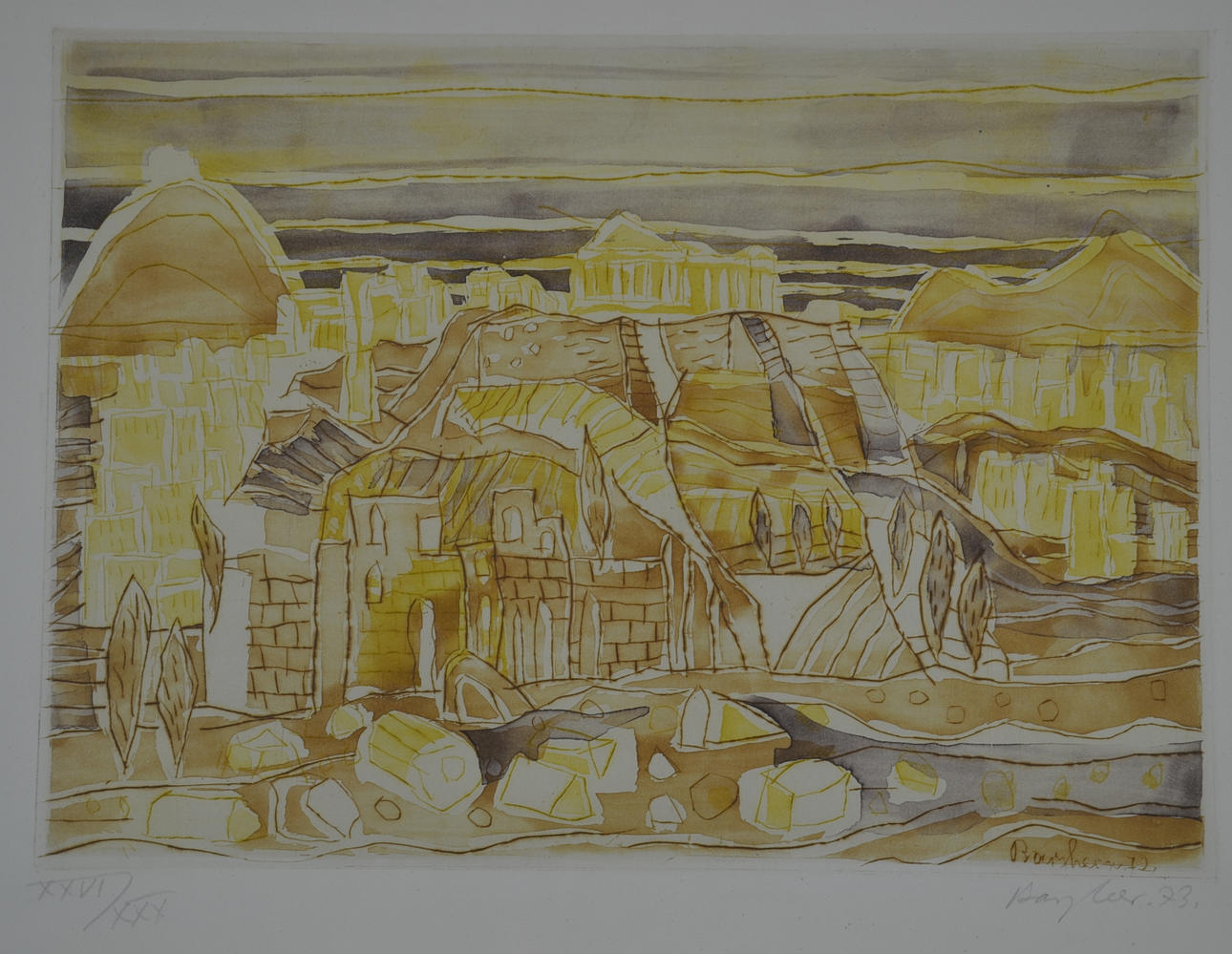 EDUARD BARGHEER. etsning, Aten.