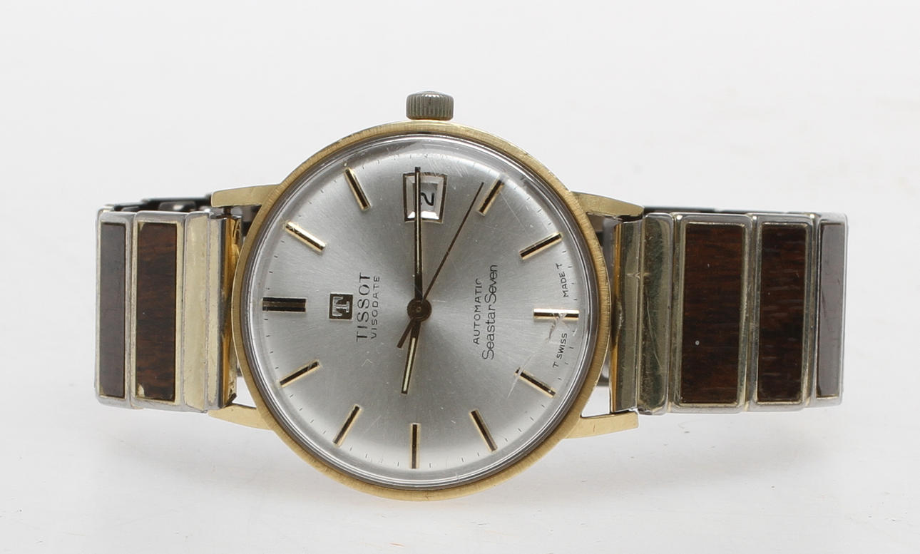 HERRARMBANDSUR, Tissot Visodate Automatic Seastar Seven, boett 18k guld.
