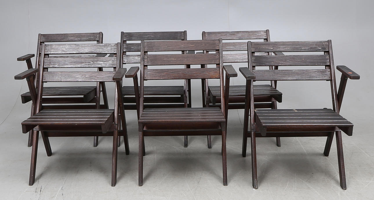 TRÄDGÅRDSSTOLAR, 6 st, 1900-tal.