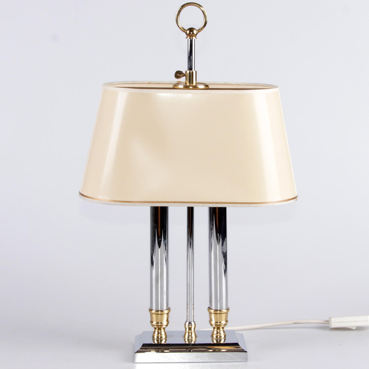 BORDSLAMPA, krom och mässing, engelsk stil, 1900-tal.