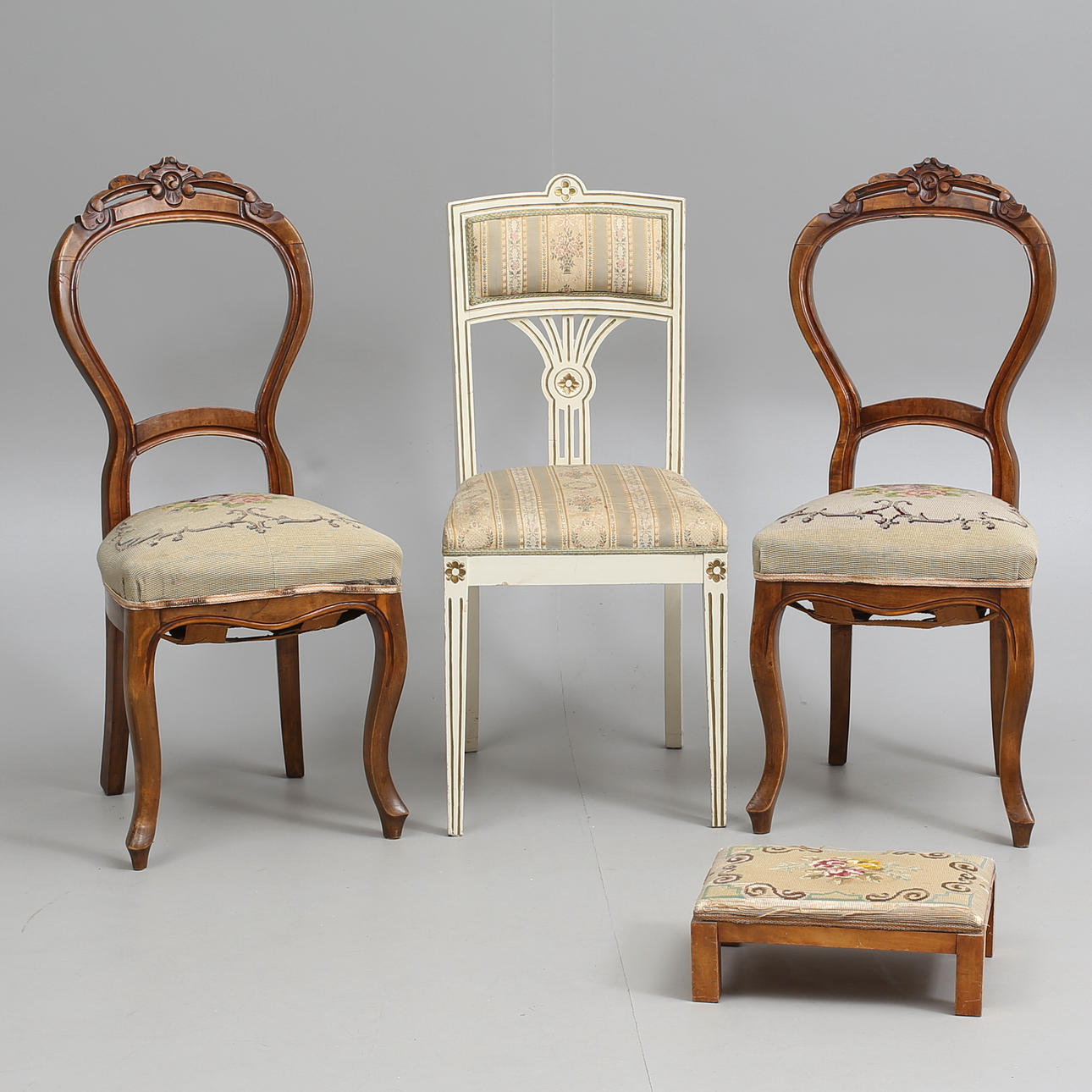 STOLAR, 3 st samt PALL, 1900-tal.