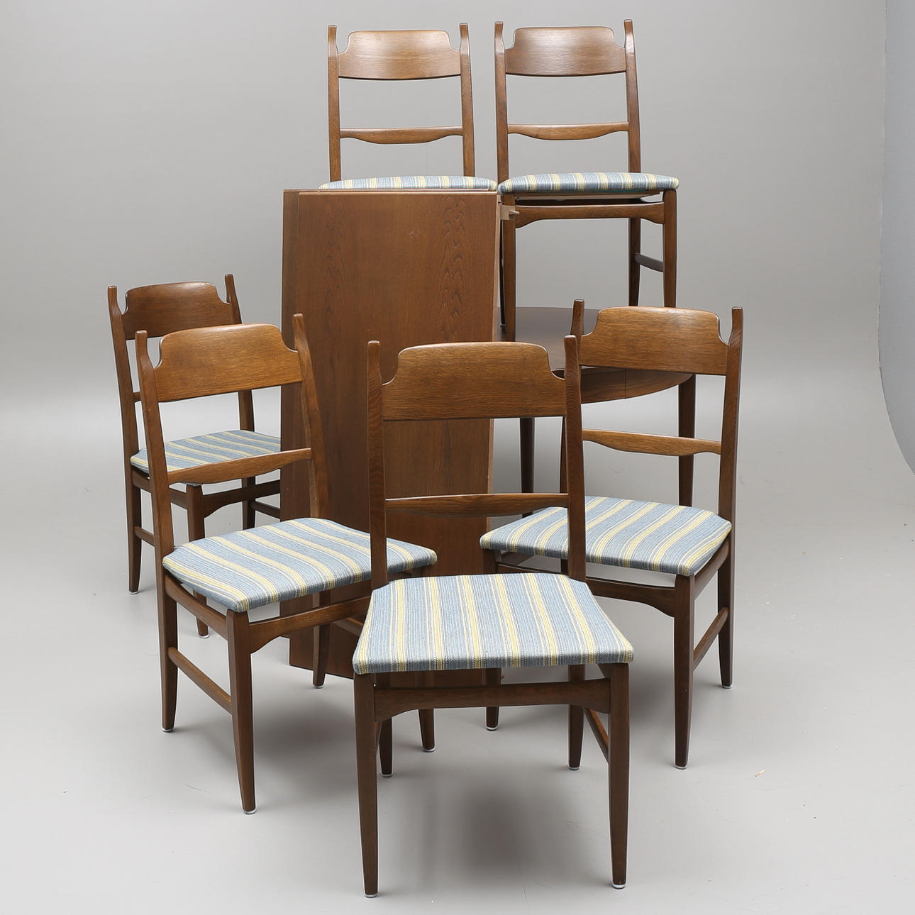 MATSALSMÖBEL, 7 delar, "Calmare Nyckel" Carl Malmsten, Åfors Möbelfabrik.