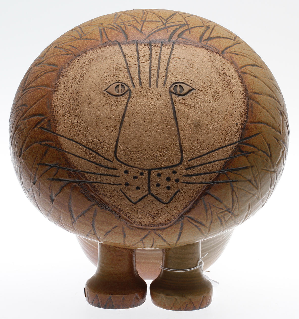 FIGURIN, stengods, "Lejon gigant", serie Afrika, Lisa Larsson, Gustavsberg, stämpelsign.