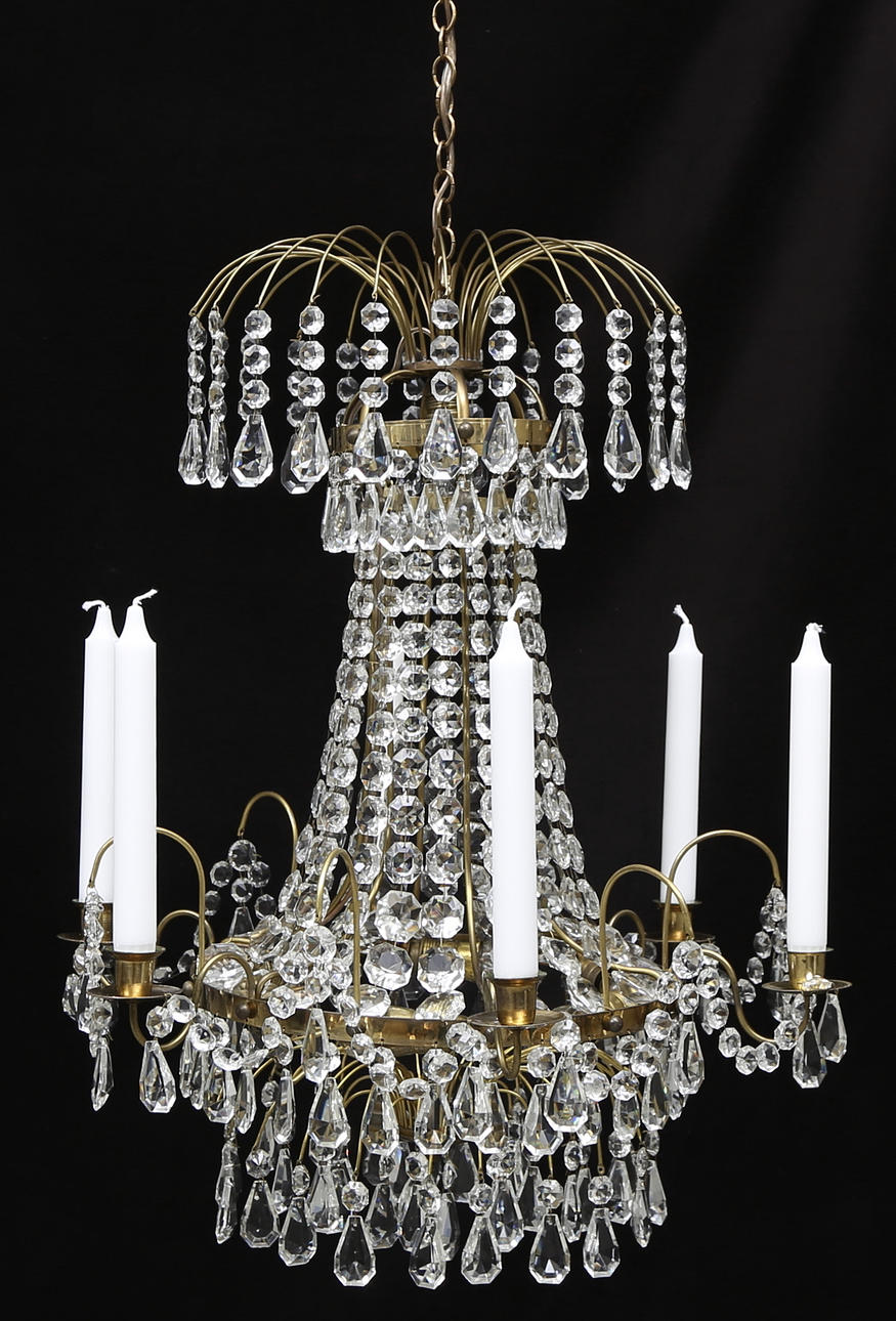 KRISTALLKRONA, gustaviansk stil, 1900-talets första hälft.