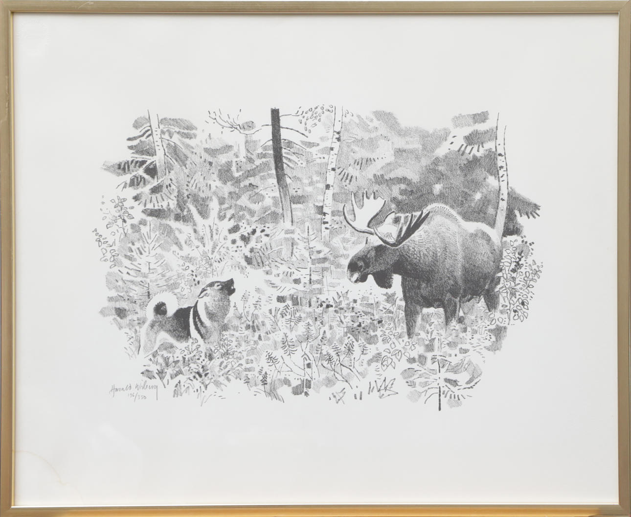 HARALD WIBERG. LITO, signed.