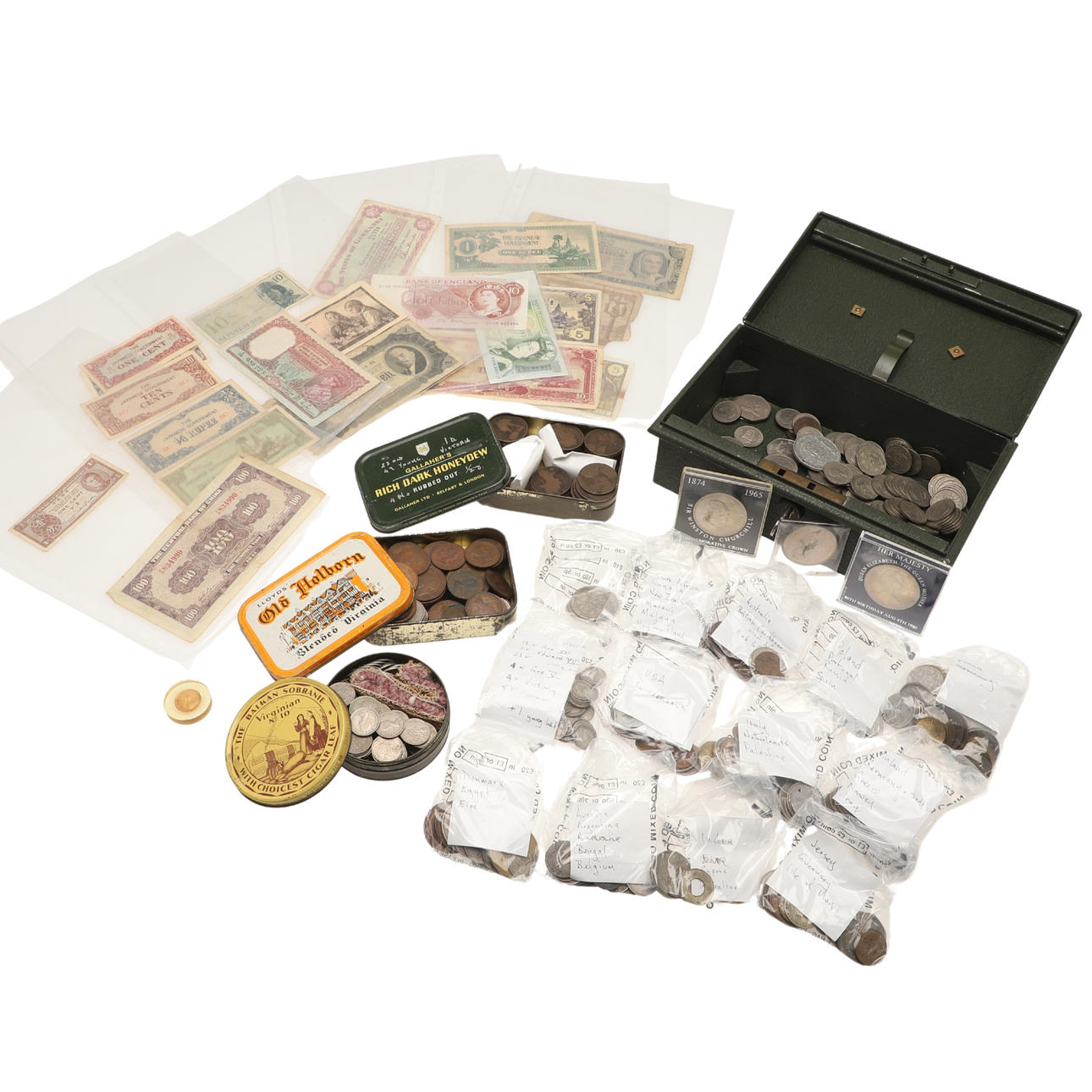 A COLLECTION OF WORLD COINS AND BANKNOTES. Coins, Medals & Stamps ...