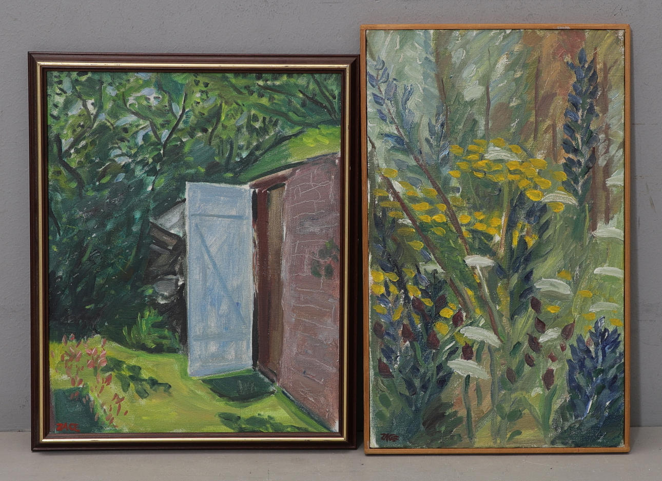 ZAGE JOHANSSON. 2 oils on canvas, signed.