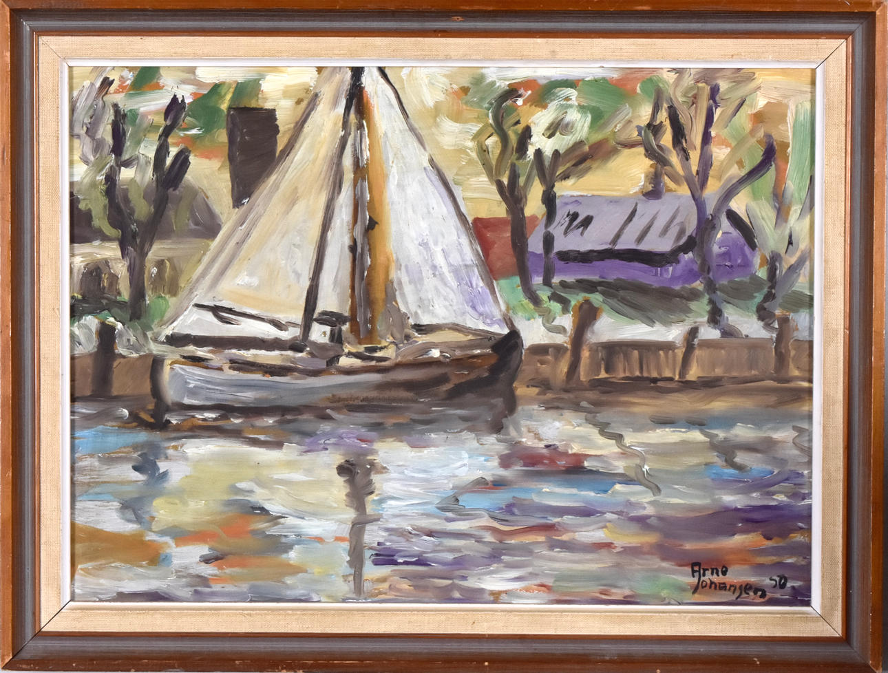 ARNE JOHANSEN. Öljy paneelille.