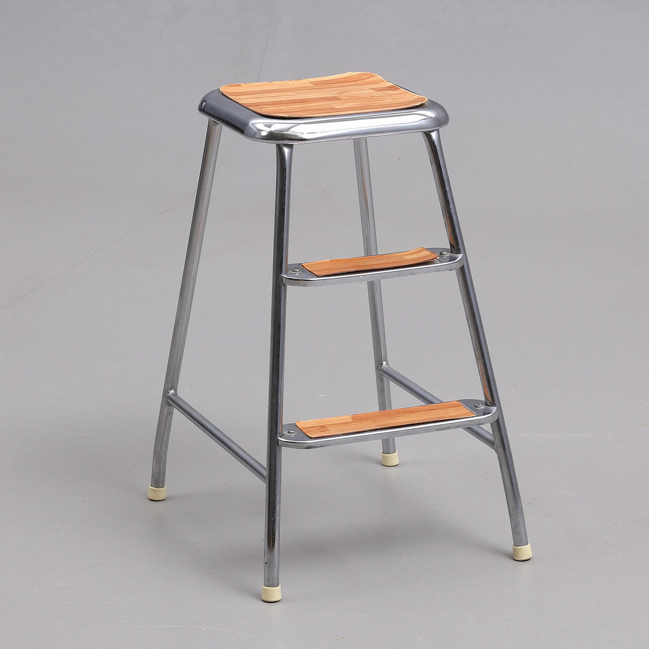 A metal step stool, AWAB, 1950-60's.