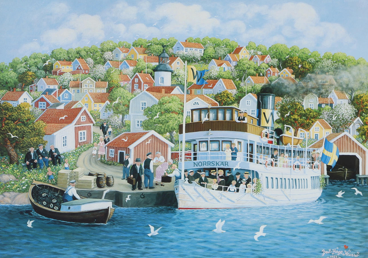 BERT HÅGE HÄVERÖ. Norrskär, tryck.