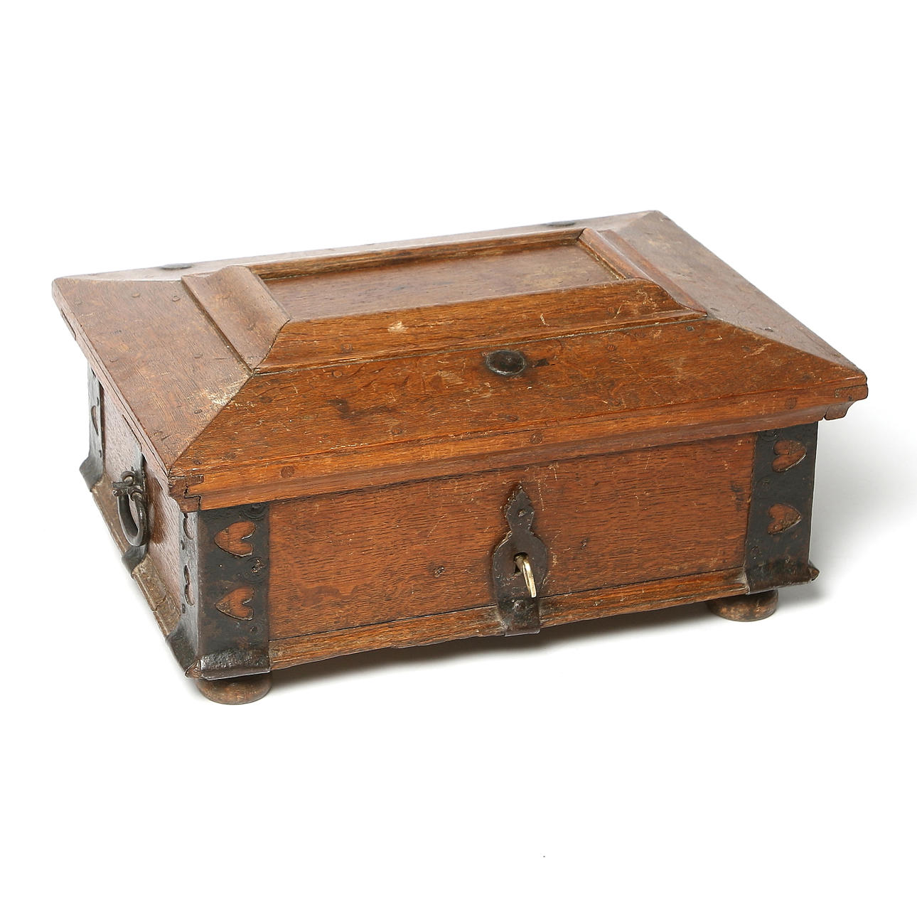 SKRIN, ek, barock, med lönnfack, 1700-tal.