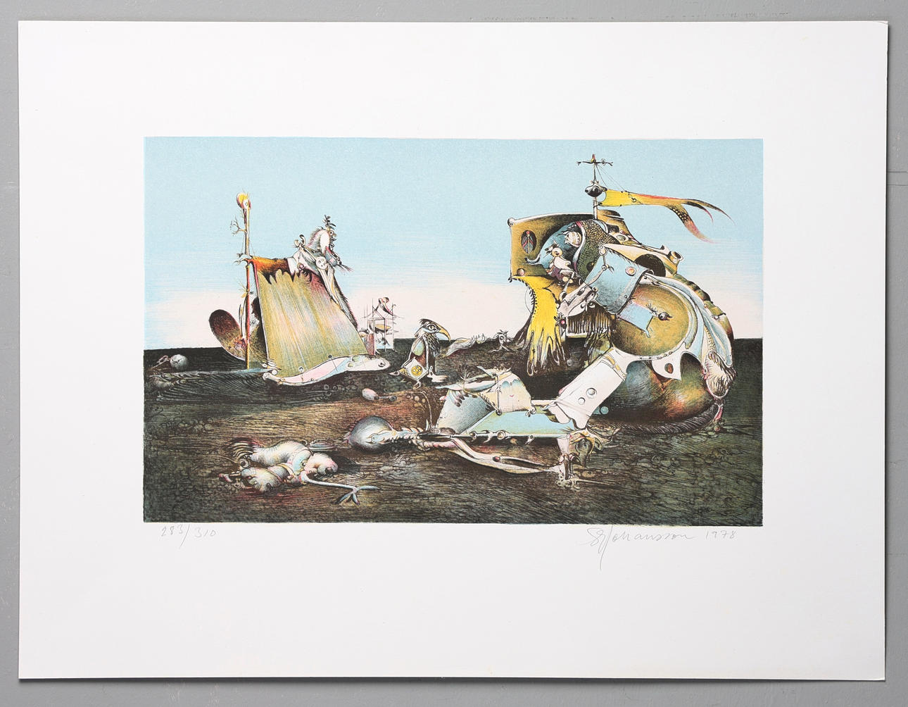 SVEN ERIK JOHANSSON. Lithograph, signed, numbered 283/310, dated 1978.