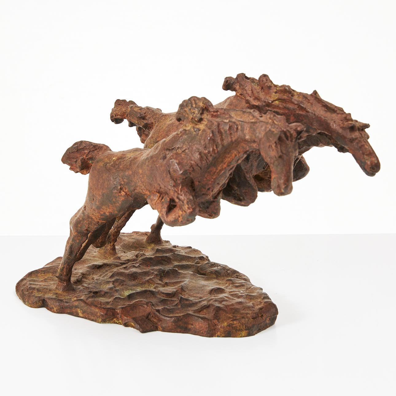 RICHARD BRIXEL (1943-2019). Pferde, patinierte Bronze.